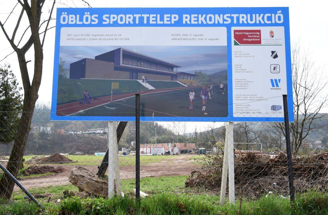 A terveknek megfelelően halad az Öblös Sporttelep rekonstrukciója